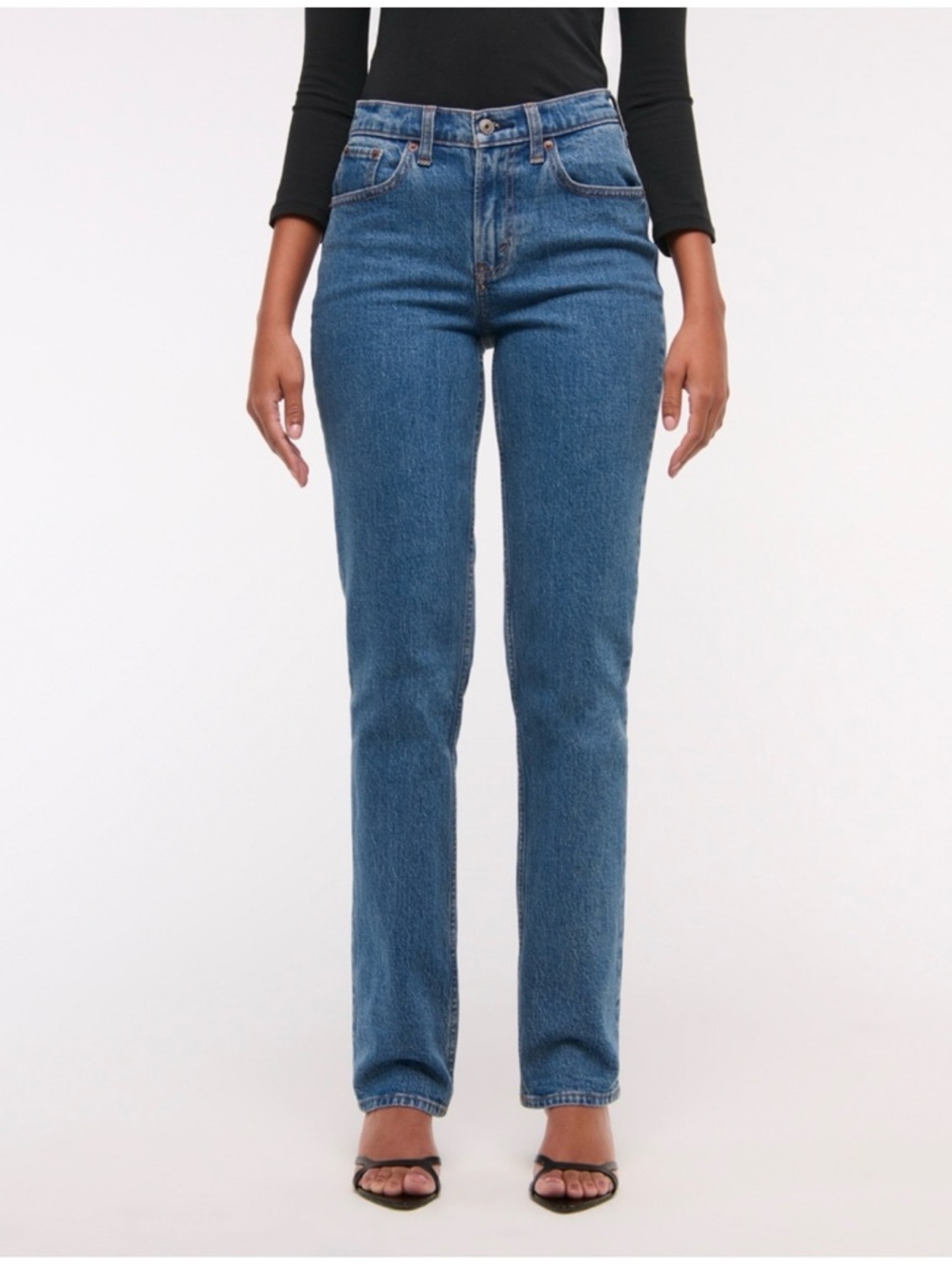 Abercrombie & Fitch Straight Leg Jeans - Medium Blue
